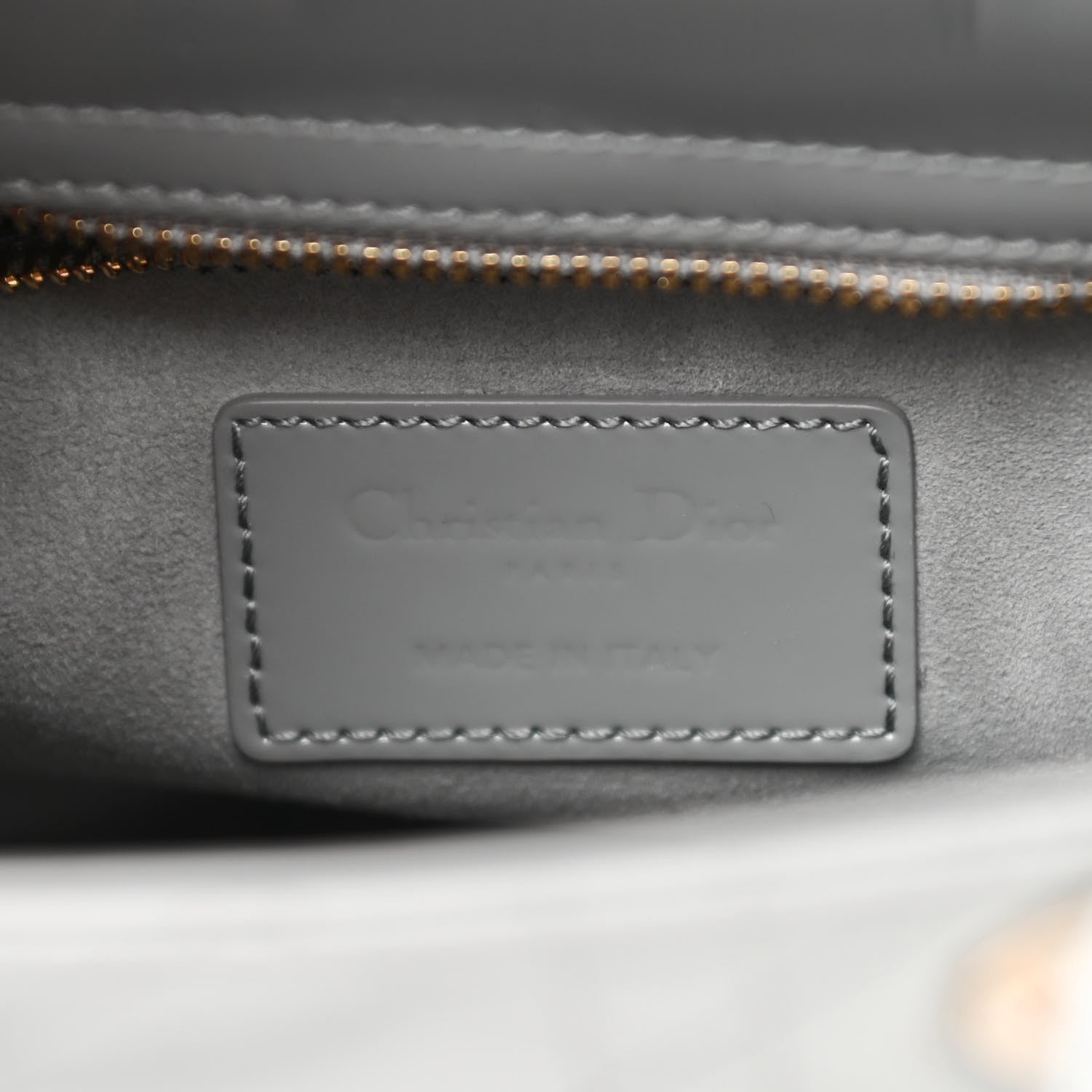 Christian Dior Patent Cannage Small Lady Dior Grey 6 of 10