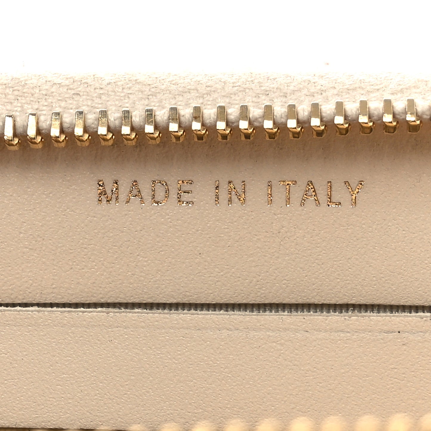 Lurex Canvas Deauville Medium Zip Around Wallet Beige