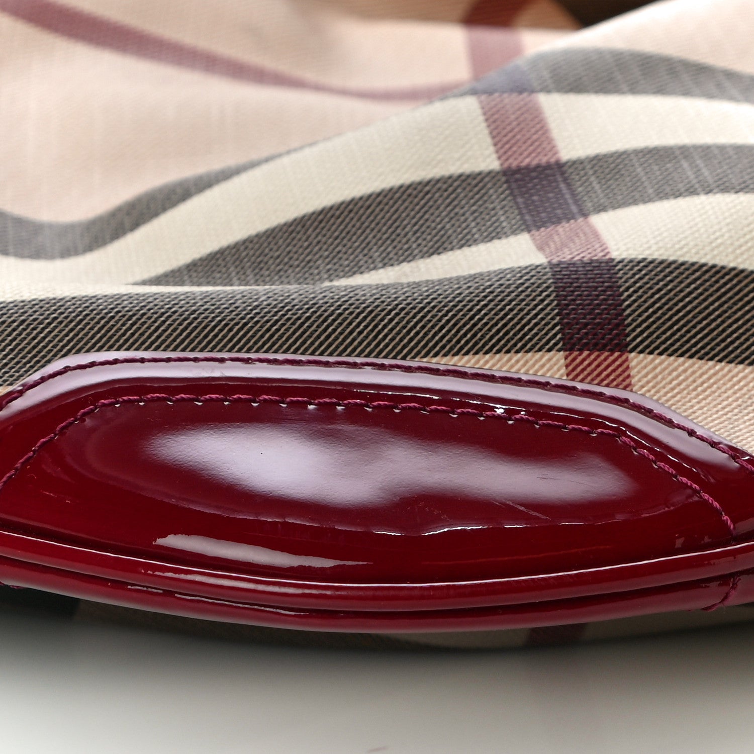 Burberry Patent Nova Check Julia Crossbody Bag Red 10 of 11