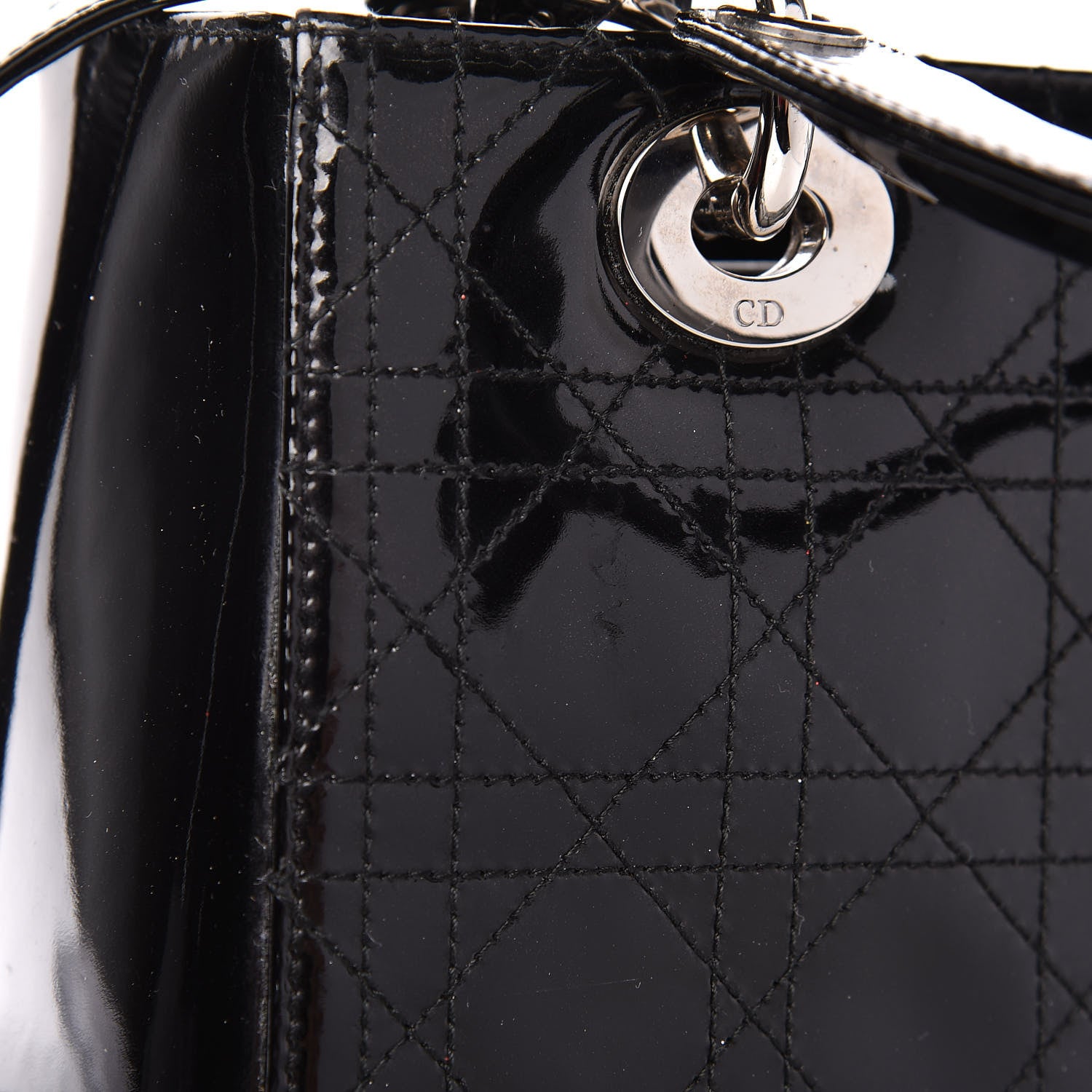 Christian Dior Patent Cannage Medium Lady Dior Black 14 of 20