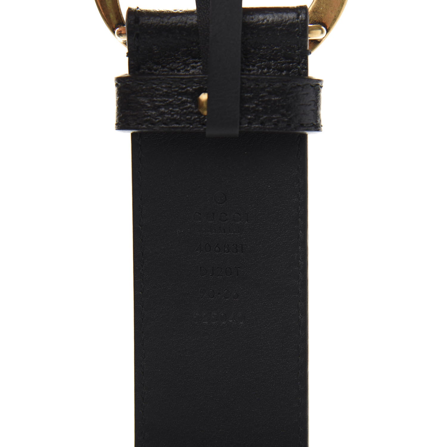 Gucci Textured Calfskin Double G 40mm Belt 90 36 Black 5 of 6