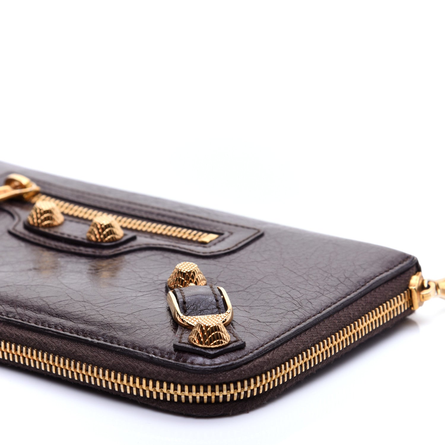 Balenciaga Agneau Giant 12 Gold Hardware Compagnon Wallet Black 7 of 12