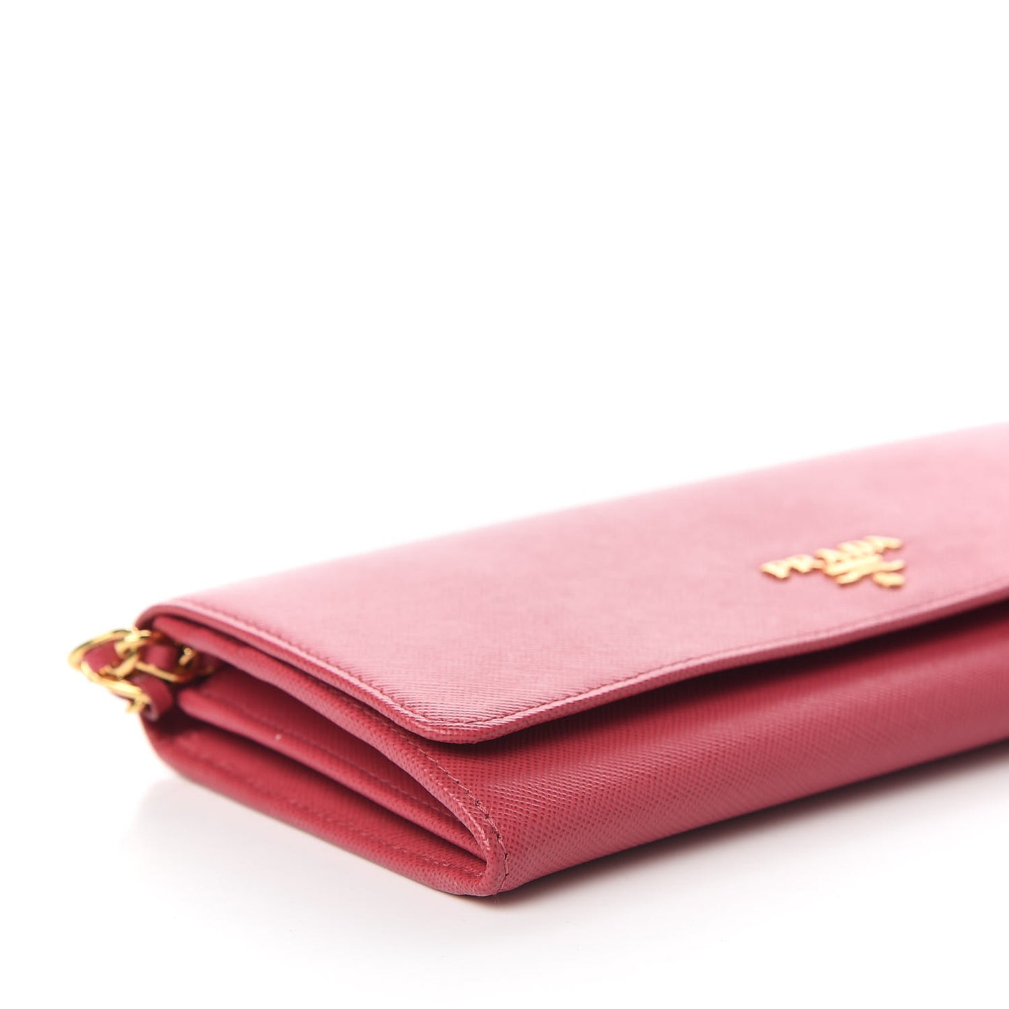 Saffiano Metal Oro Chain Wallet Peonia