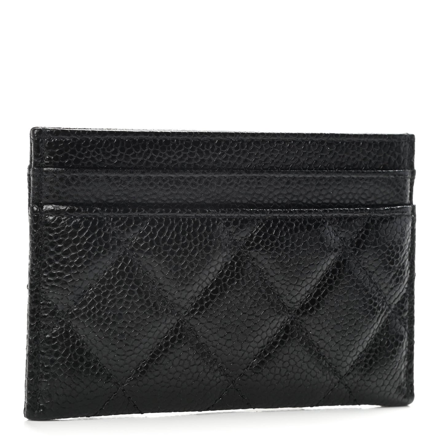 Caviar Quilted Incognito Card Holder Black