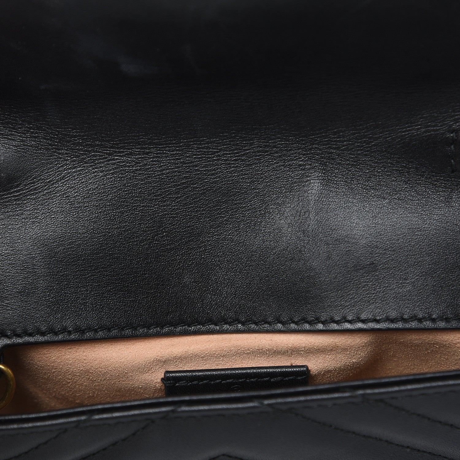 Gucci Calfskin Matelasse Super Mini GG Marmont Shoulder Bag Black 13 of 15