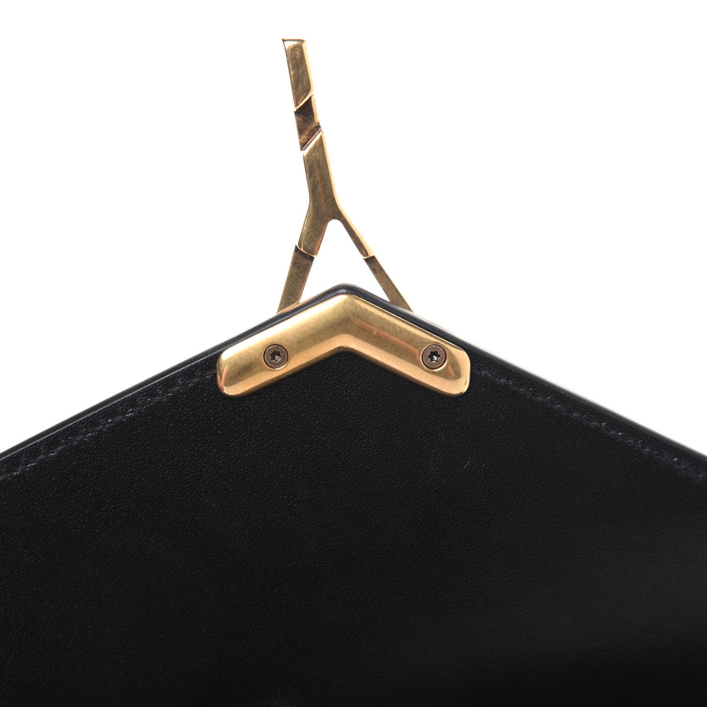 Smooth Calfskin Monogram Cassandra Clasp Bag Black