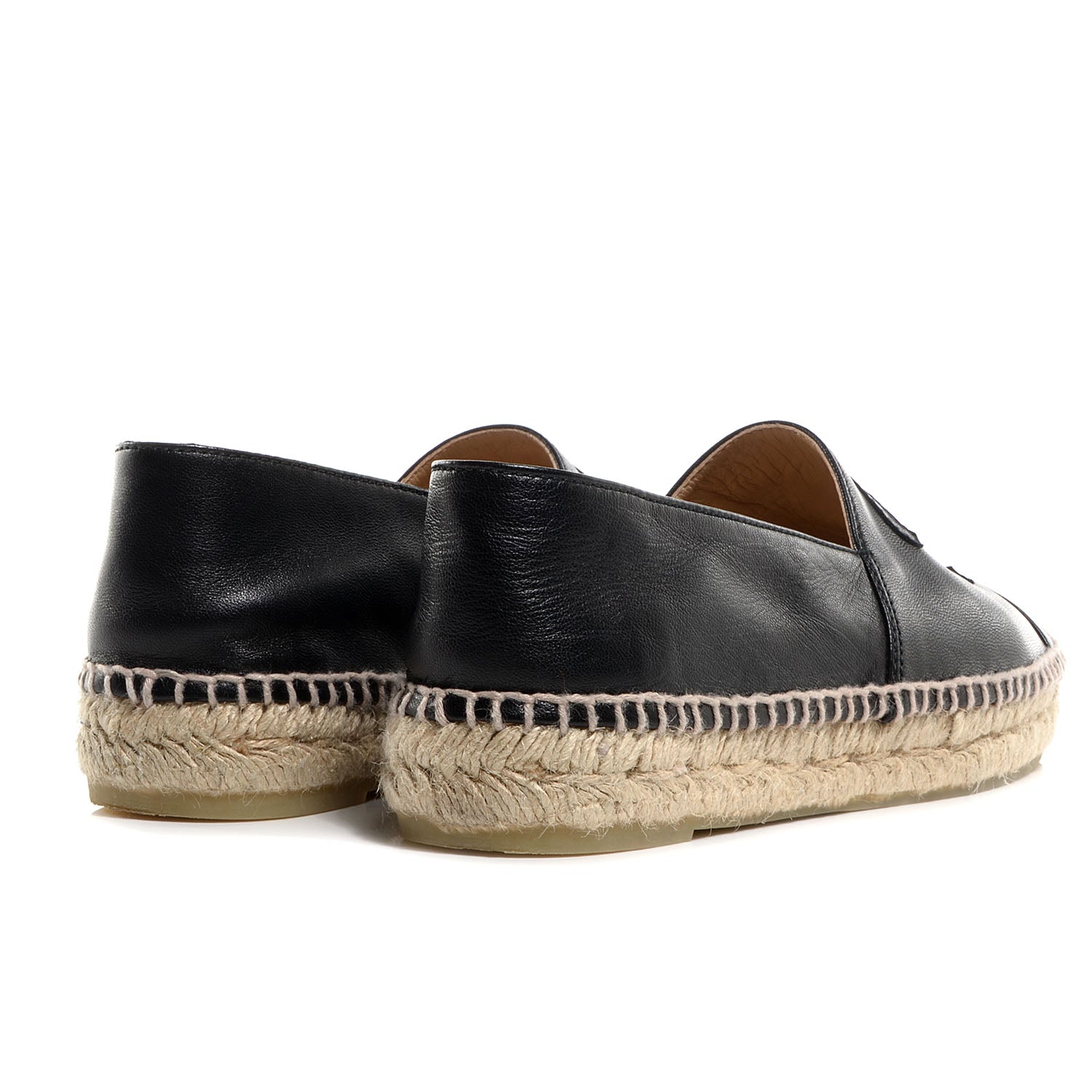 Chanel Lambskin Espadrilles 37 Black 3 of 7