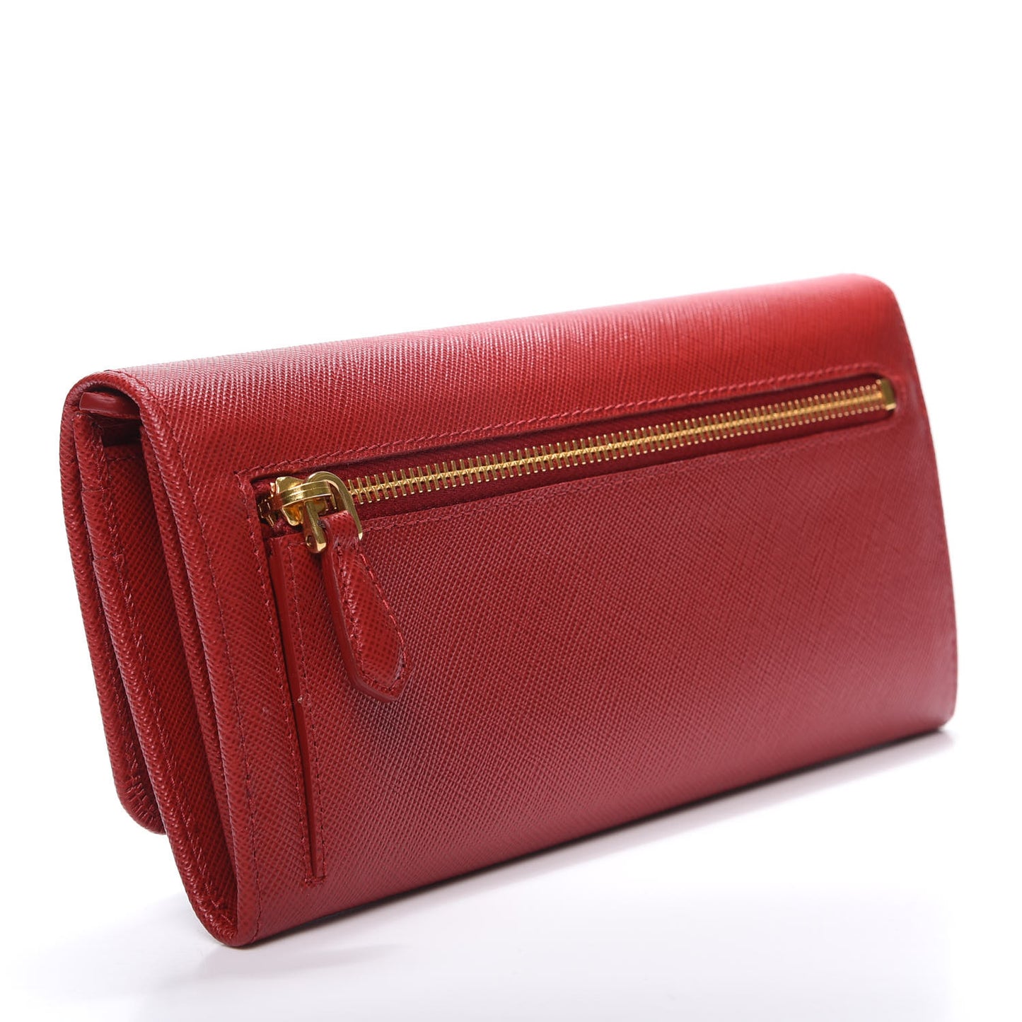 Saffiano Fiocco Bow Continental Wallet Fuoco