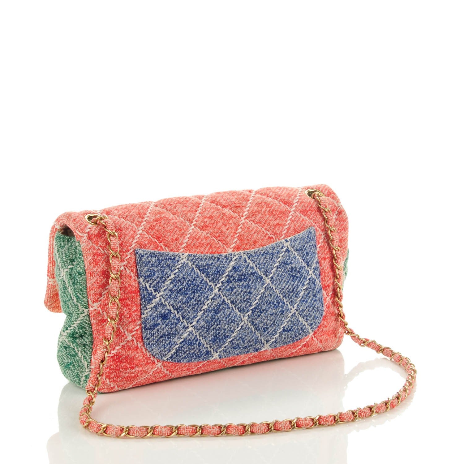 Chanel Jersey Quilted Jumbo Fabrics and Co Flap Multicolor 3 of 7