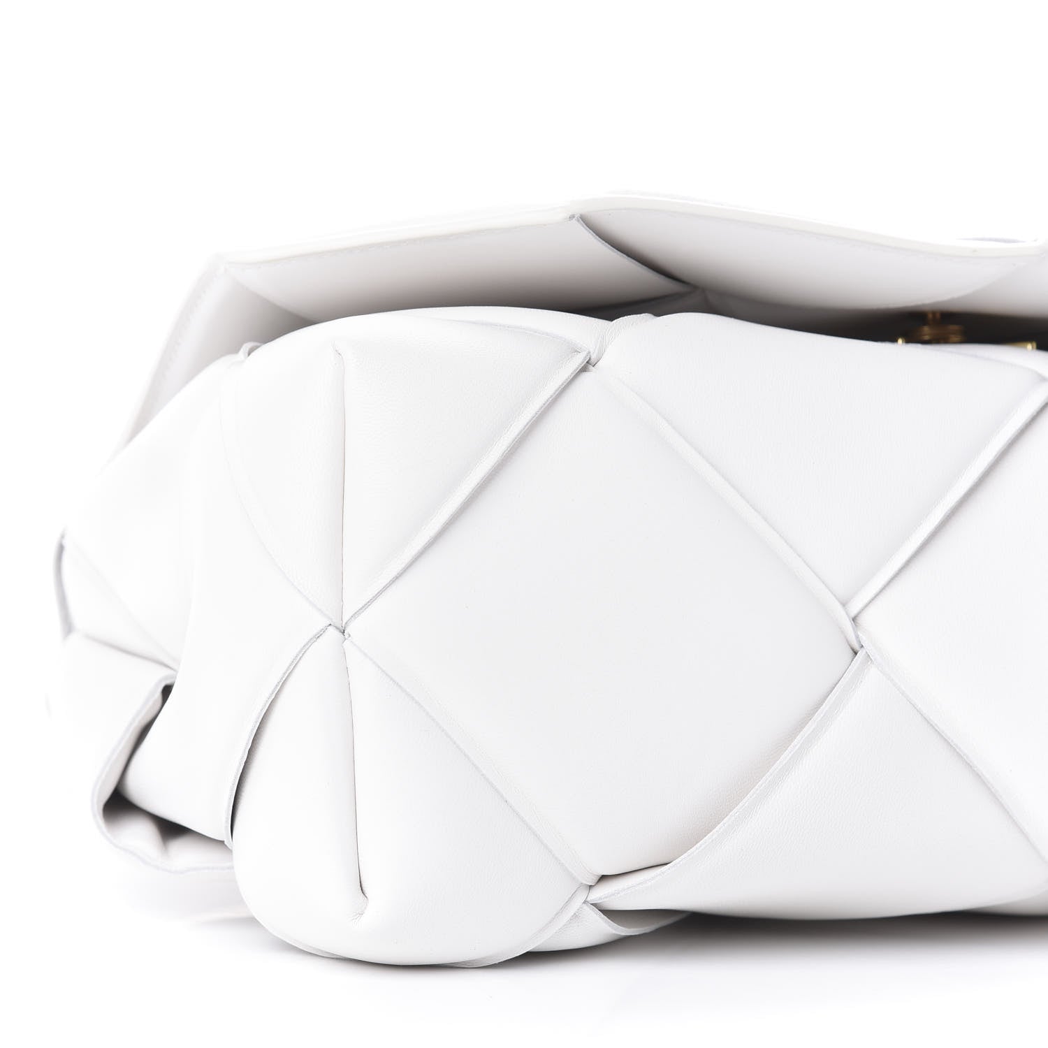 Bottega Veneta Nappa Intreccio Padded Top Handle Shoulder Bag White 7 of 11