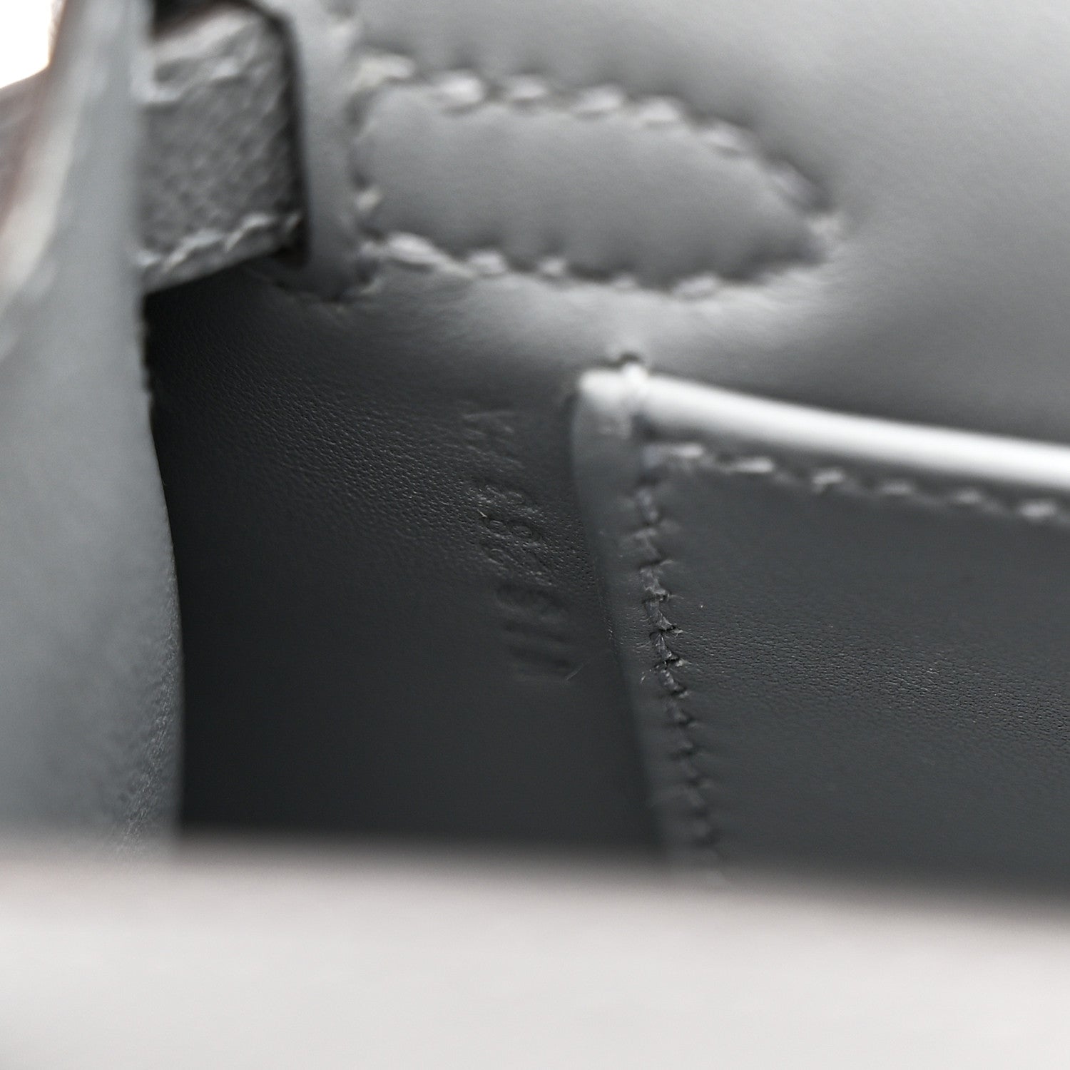 Hermes Madame Calfskin Mini Kelly Sellier 20 Gris Pantin 1801129