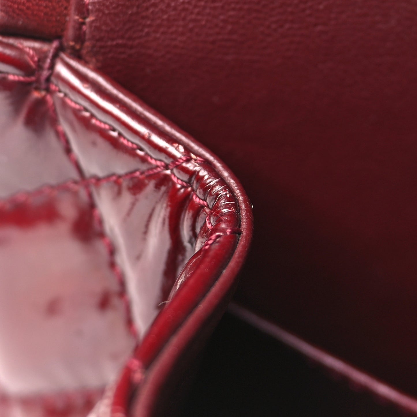 Patent Quilted 2.55 Reissue 226 Flap Burgundy