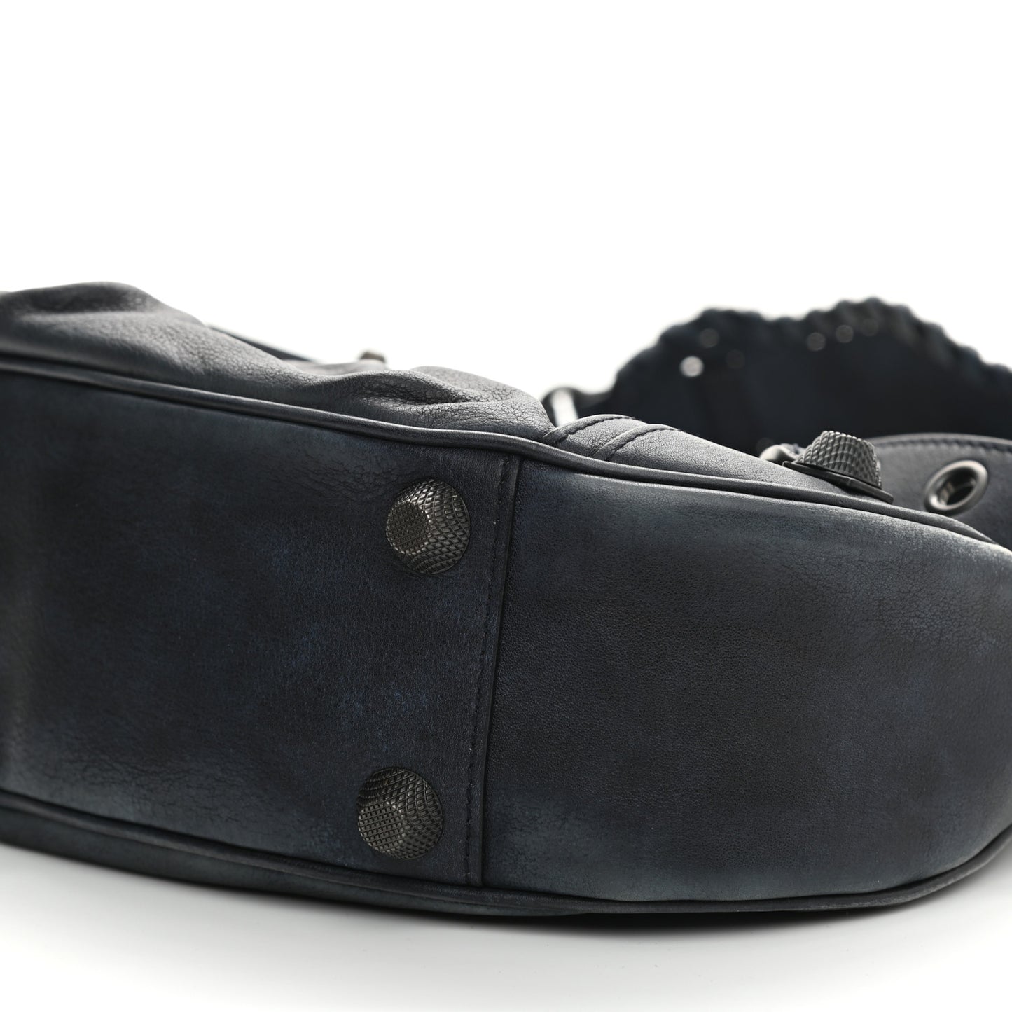 Used Calfskin Small Le Cagole Shoulder Bag Navy