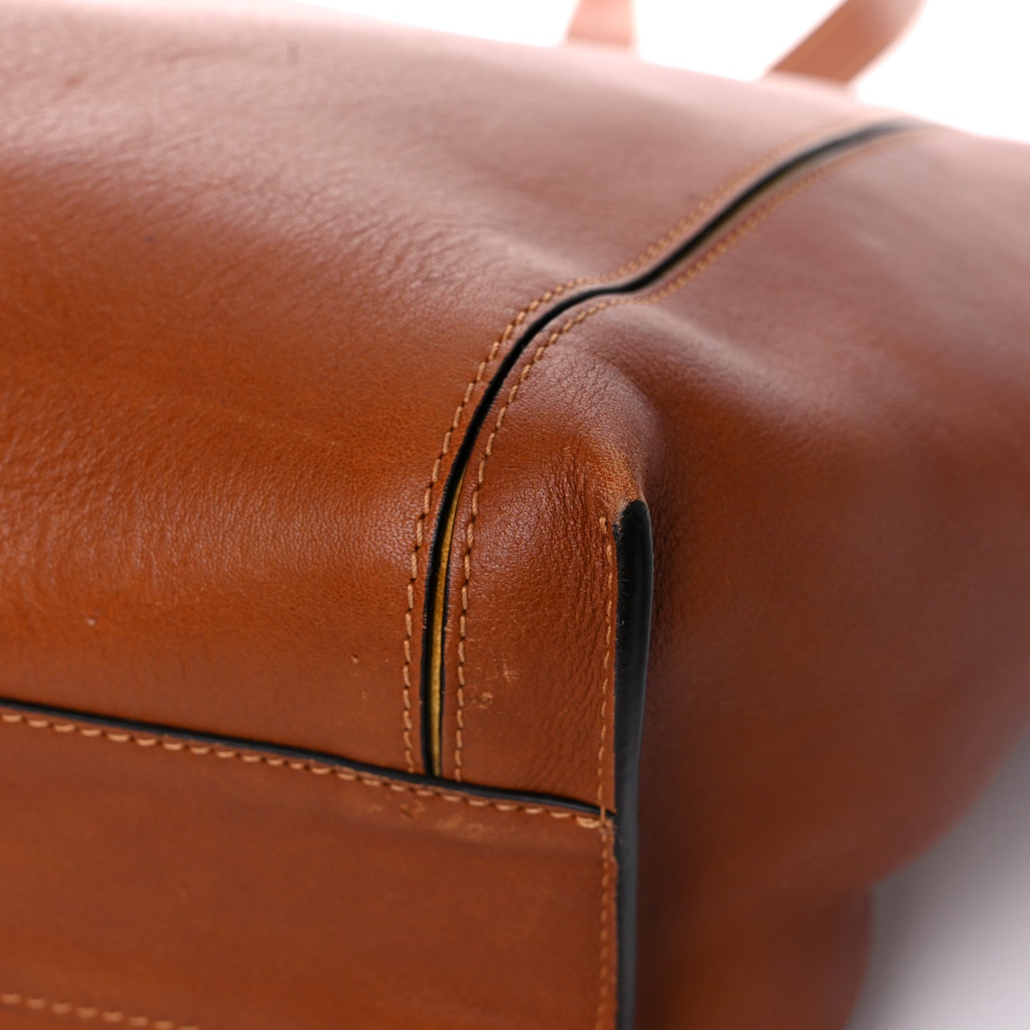 Smooth Calfskin Medium Milo Shopping Tote Caramel
