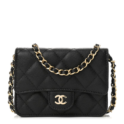 Chanel Caviar Quilted Mini Chain Bag Black 1 of 12