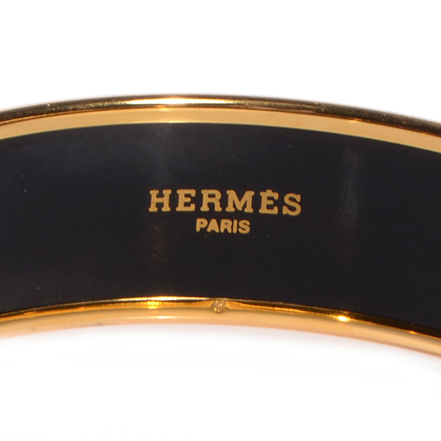 Hermes Enamel Printed Tohu Bohu Wide Bracelet Orange 70 3 of 5