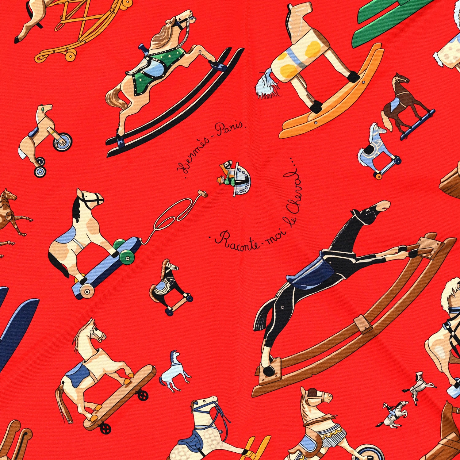 Hermes Silk Raconte Moi le Cheval Scarf 90 2 of 3