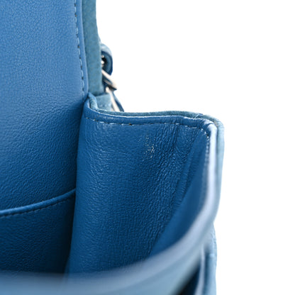 Chanel Iridescent Caviar Quilted Medium Double Flap Turquoise 11 of 18