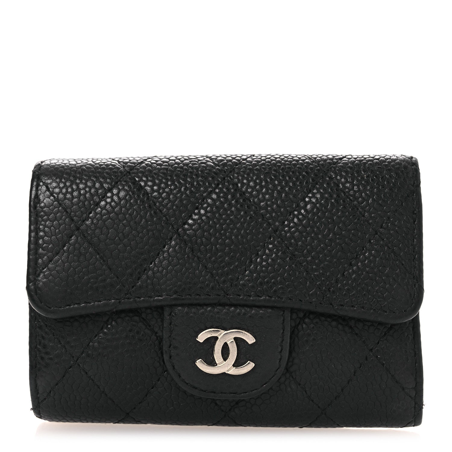Chanel Caviar Quilted Classic 4 Key Holder Wallet Black 1 of 12