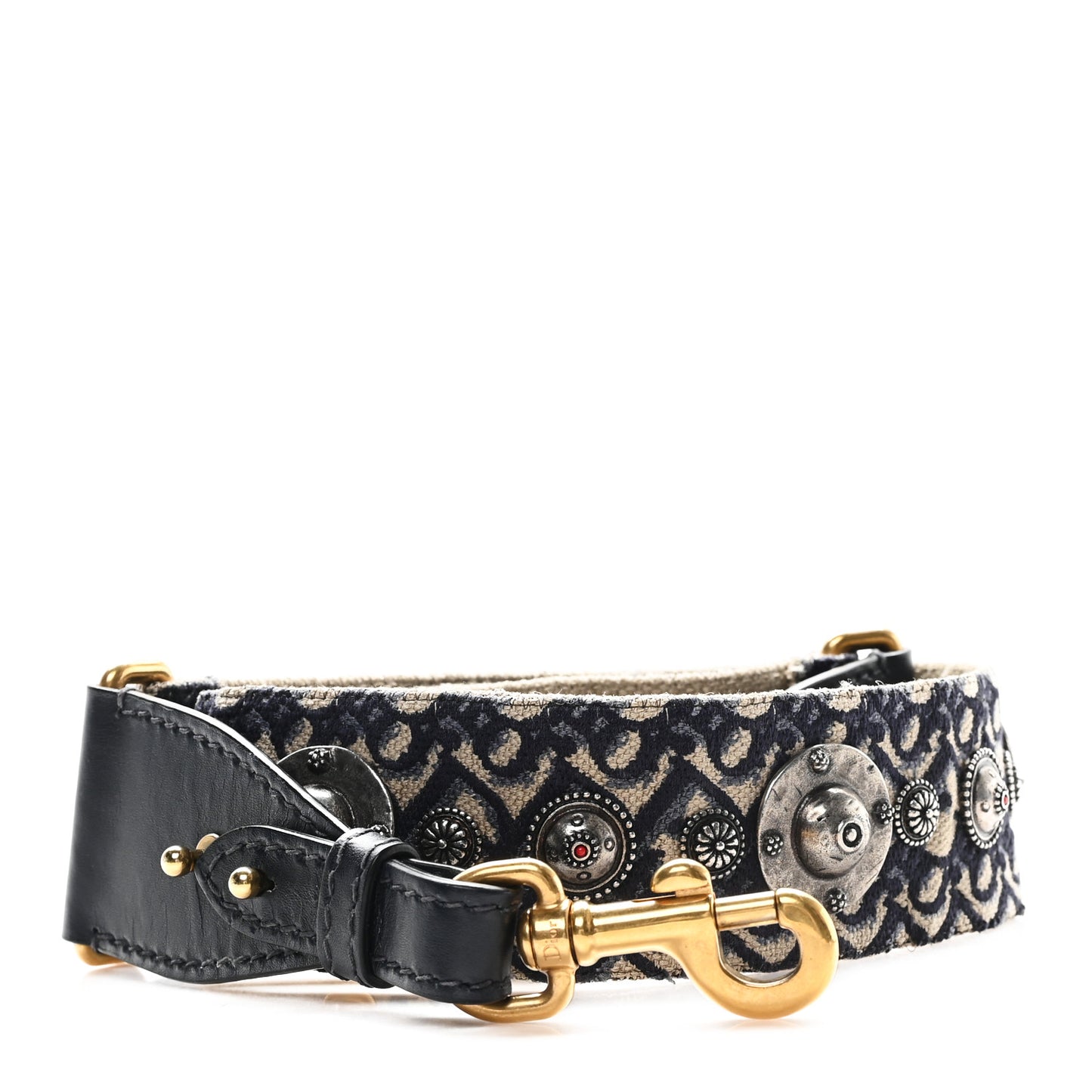 Oblique Studded Shoulder Strap Blue