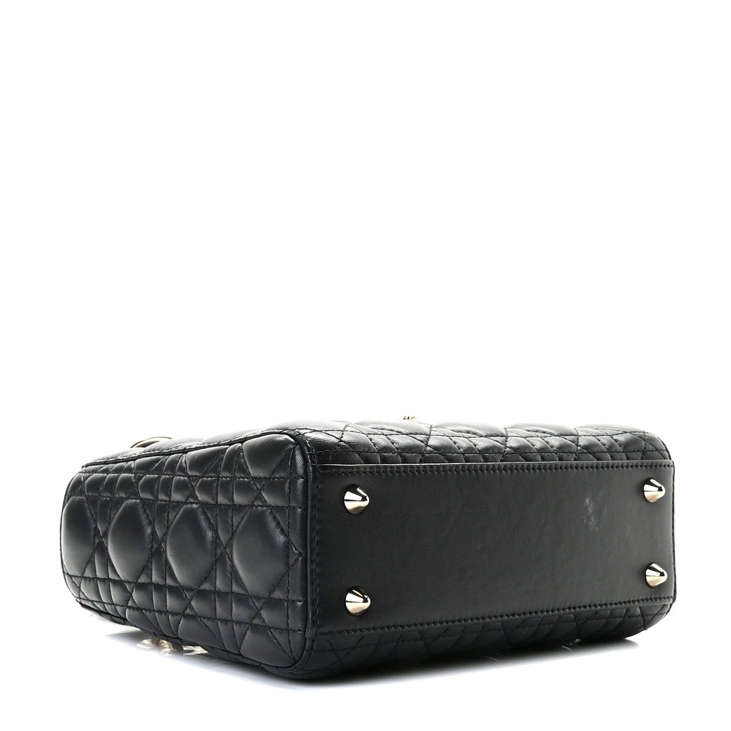 Christian Dior Lambskin Cannage Small Lucky Badges My Lady Dior Navy 4 of 13