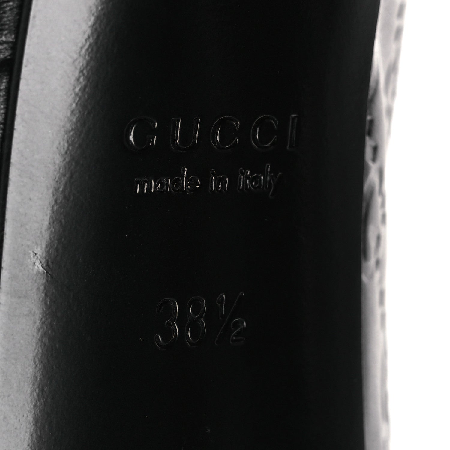 Gucci Guccissima Horsebit Platform 70/160mm Slingback Mules 38.5 Black 8 of 12