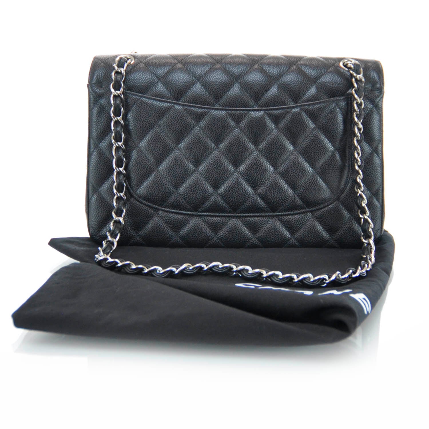 Chanel Caviar Quilted Jumbo Double Flap Black 3 of 10