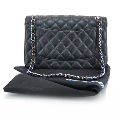 Chanel Caviar Quilted Jumbo Double Flap Black 3 of 10