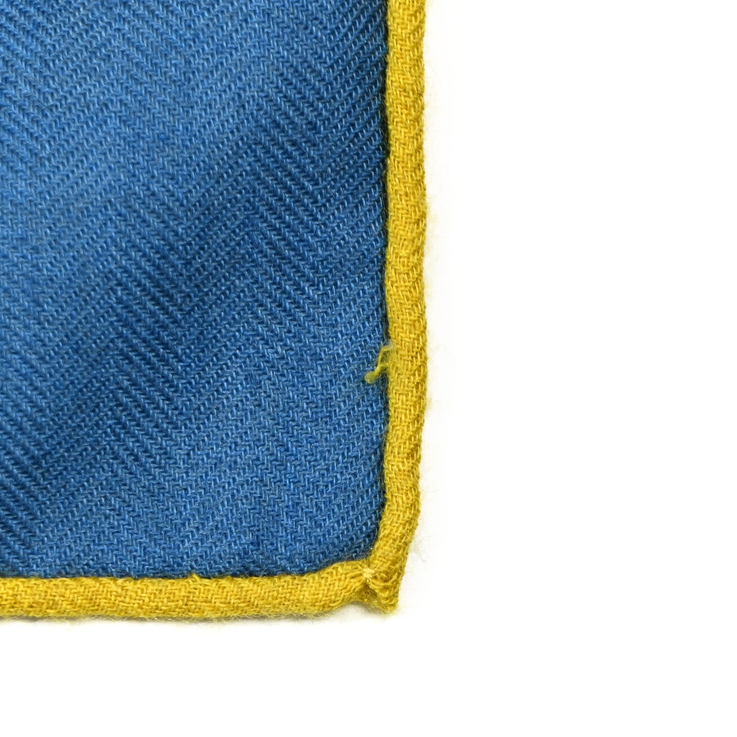 Cashmere Silk Se Plier Jeu Shawl 140 Naturel Indigo Jaune