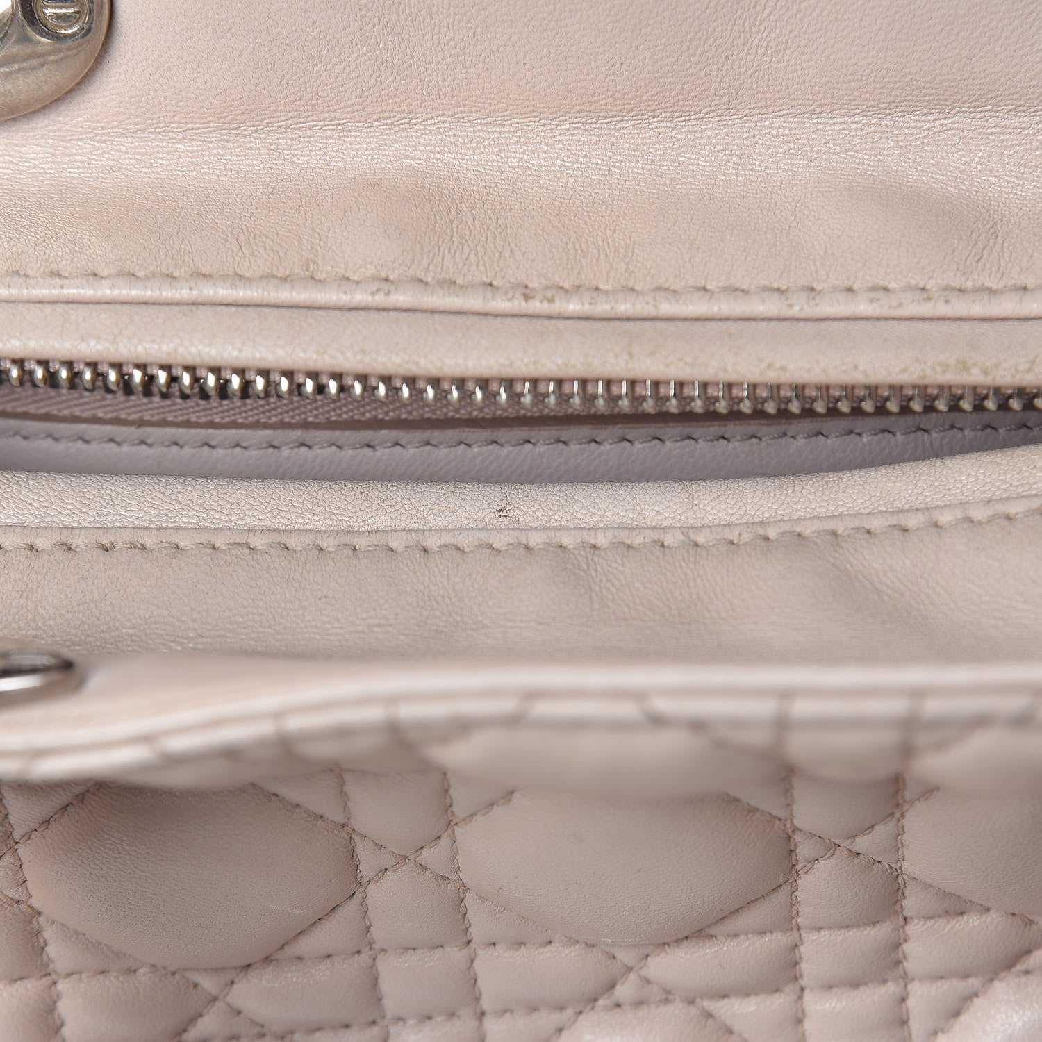 Christian Dior Lambskin Cannage Medium Lady Dior Light Pink 10 of 32