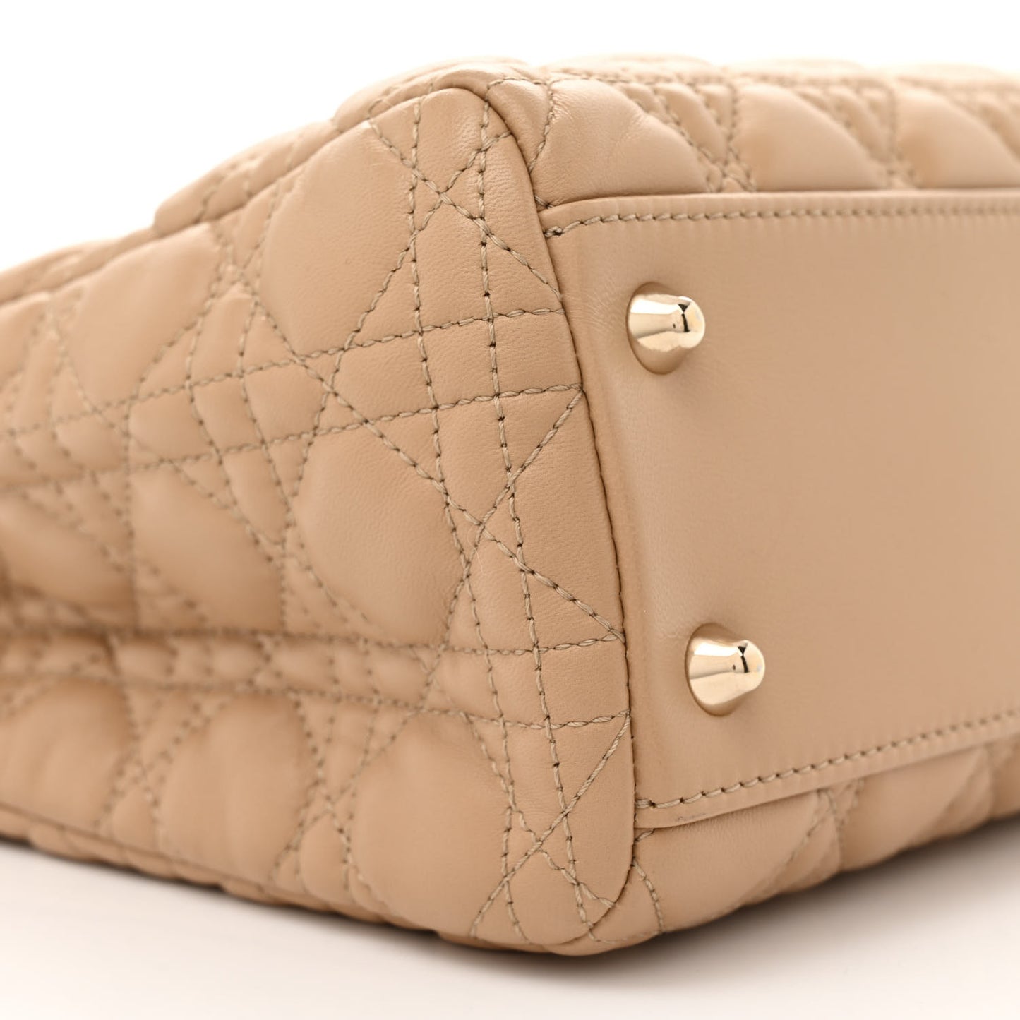 Lambskin Cannage Small Dior Soft Shopping Tote Beige