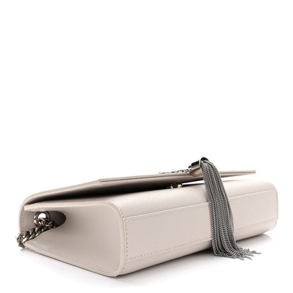 Saint Laurent Grain De Poudre Small Classic Monogram Kate Tassel Satchel Crema Soft 4 of 9