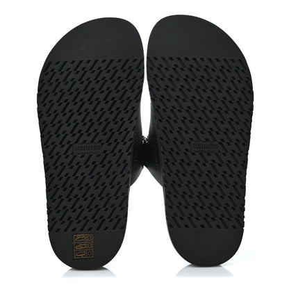 Hermes Calfskin Womens Chypre Sandals 36 Black 5 of 7
