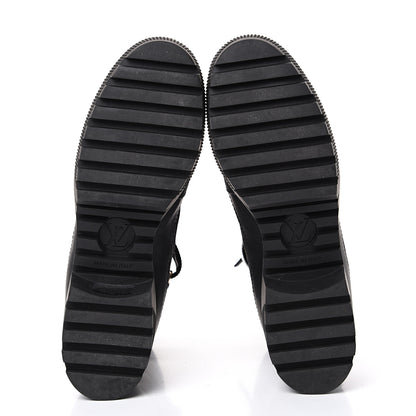 Louis Vuitton Suede Calfskin Laureate Platform Desert Boots 40 Black 5 of 9