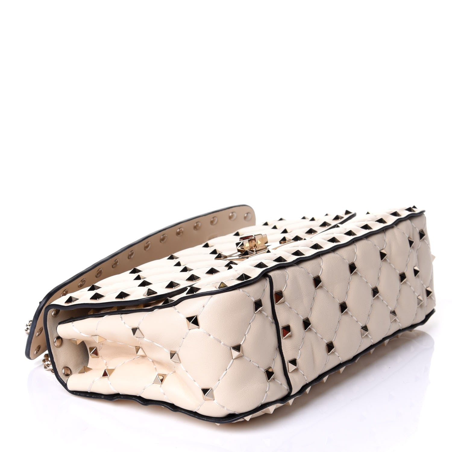 Valentino Garavani Nappa Small Rockstud Spike Shoulder Bag Light Ivory 4 of 10