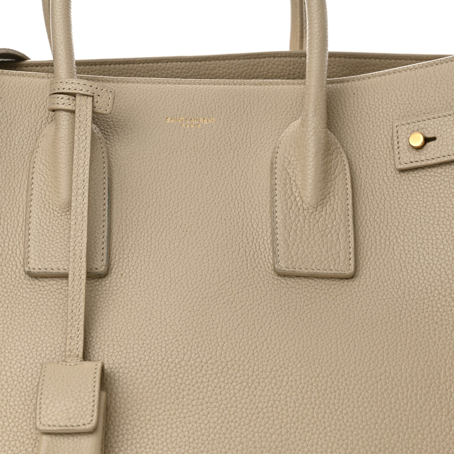 Grained Calfskin Large Souple Sac De Jour Dark Beige