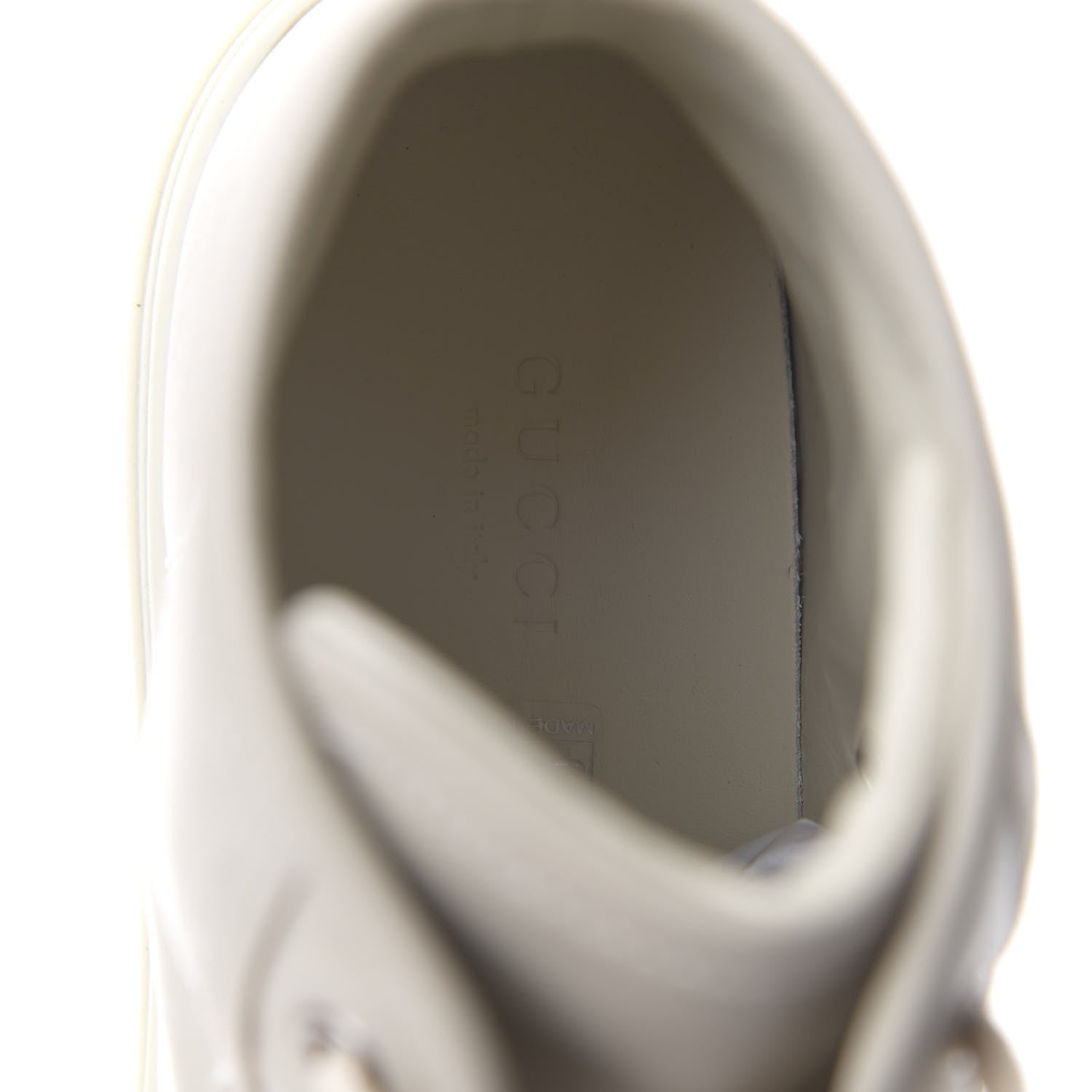 Gucci Calfskin Womens High Top Sneakers 40 Mystic White 7 of 9