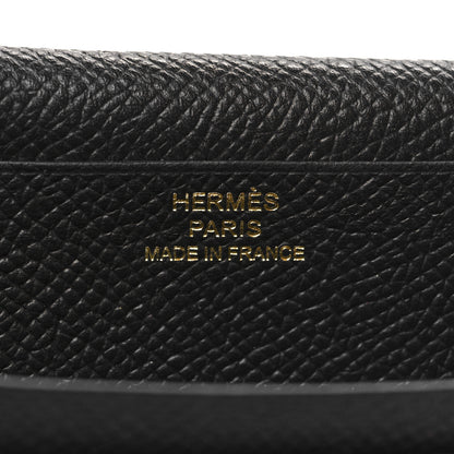 Hermes Epsom Bearn Gusset Wallet Black 7 of 11