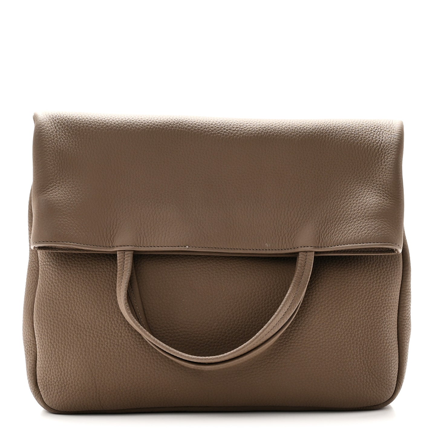 Matte Grained Calfskin Everett Tote  Dove Grey