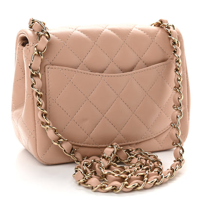 Chanel Lambskin Quilted Mini Square Flap Beige 3 of 9