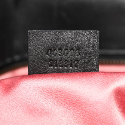 Gucci Velvet Matelasse Loved Embroidered Medium GG Marmont Shoulder Bag Black 7 of 18