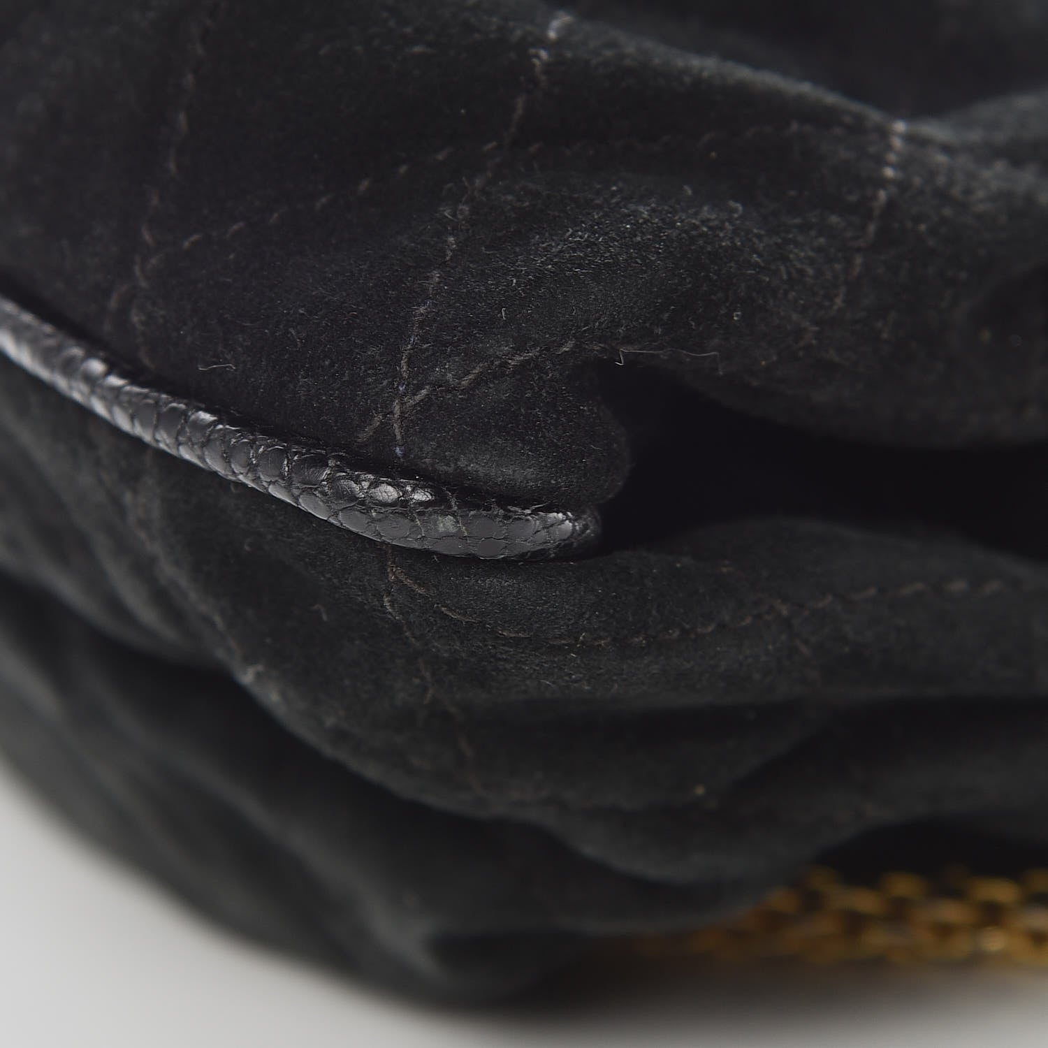 Chanel Suede Lizard Frame Clutch Black 14 of 16