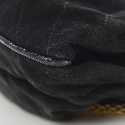 Chanel Suede Lizard Frame Clutch Black 14 of 16