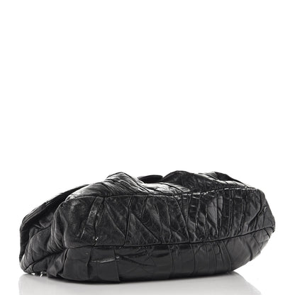 Chanel Glazed Calfskin Twisted Maxi Flap Black 5 of 14