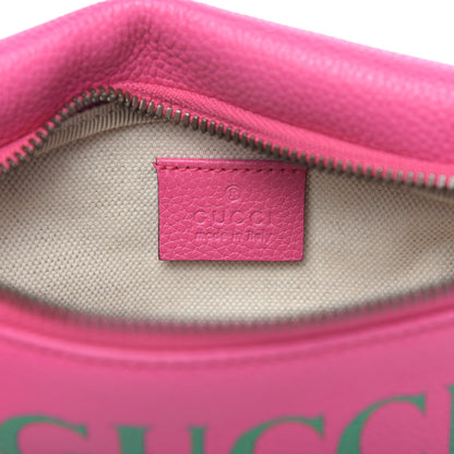Gucci Grained Calfskin Small Logo Belt Bag Box Pink Green 6 of 11