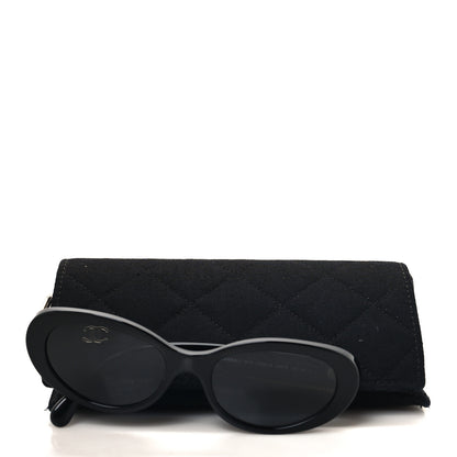 Chanel Acetate Oval Sunglasses 5515-A Black 7 of 7