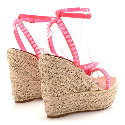 Christian Louboutin Patent Mafaldina 120 Wedge Sandals 36 Pink 5 of 9