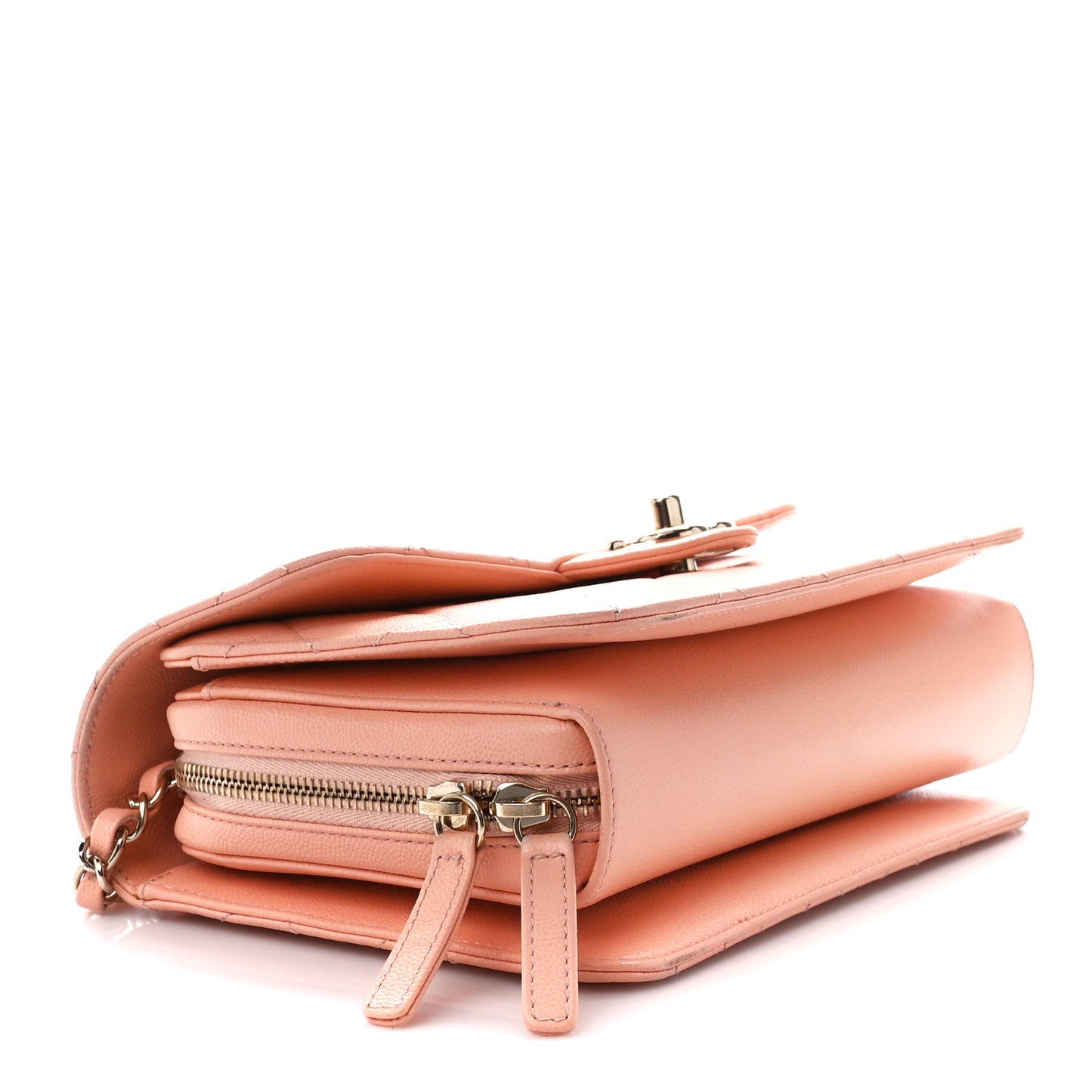 Caviar Quilted Large Like A Wallet Flap Coral