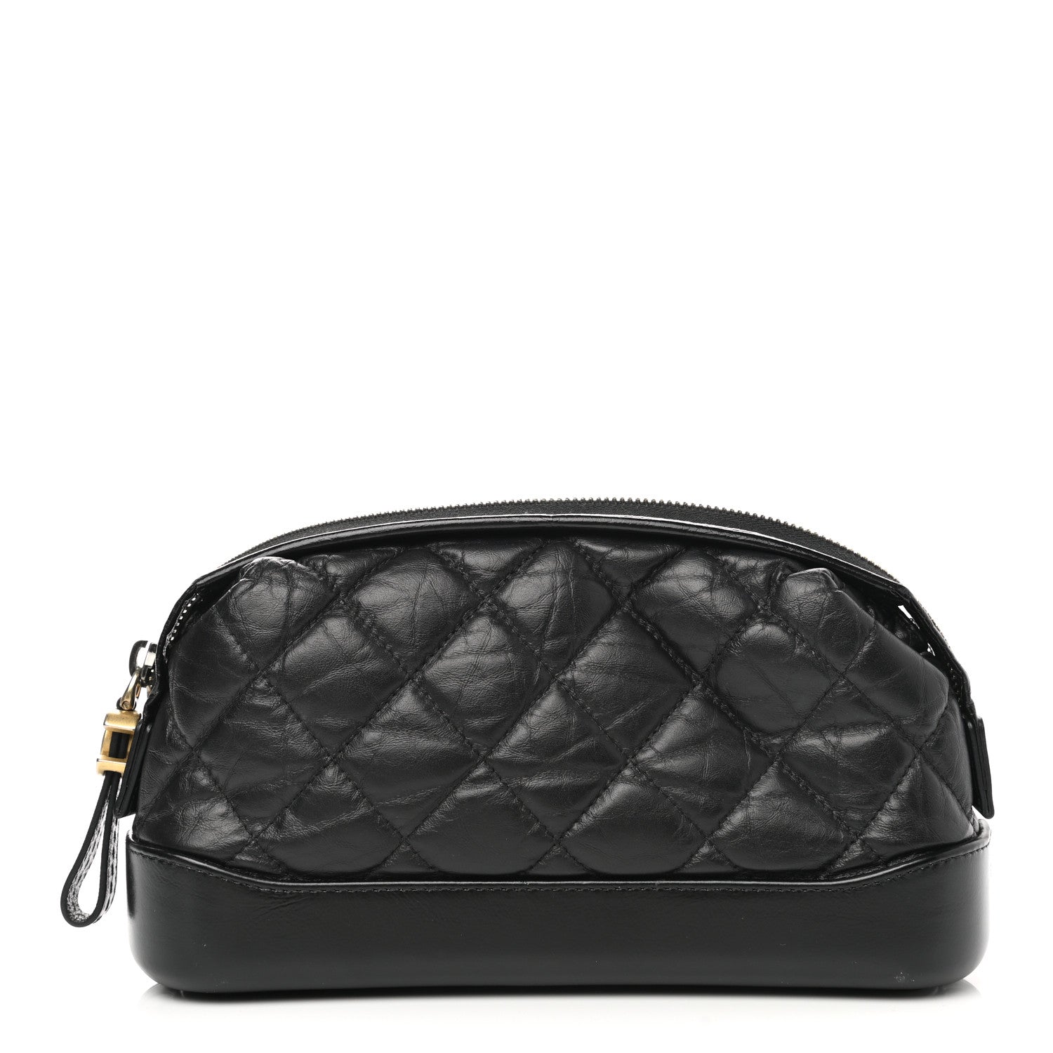 Chanel Aged Calfskin Quilted Gabrielle Cosmetic Case Black 1 of 7