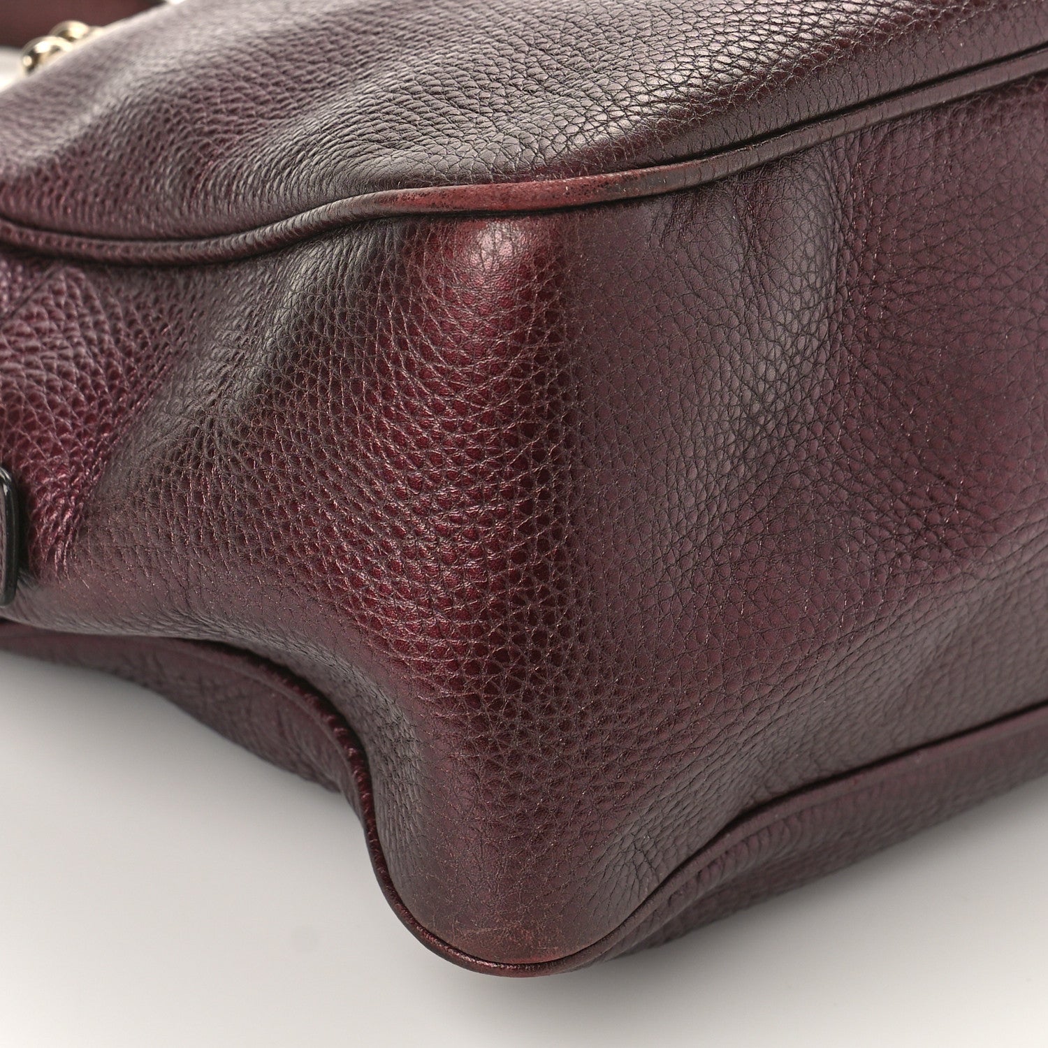 Gucci Metallic Cellarius Calfskin Medium Soho Bowler Classic Burgundy 8 of 16
